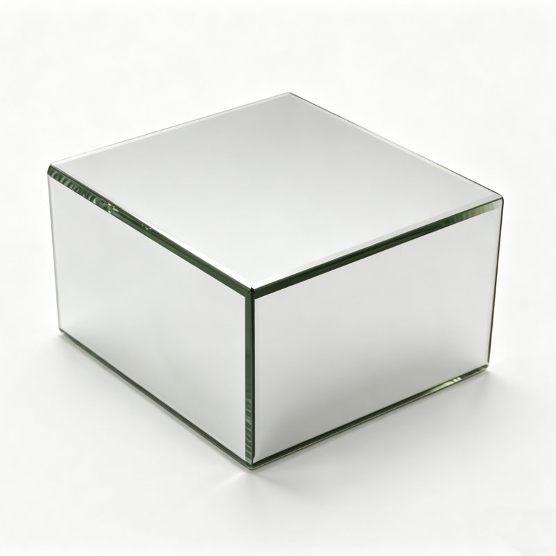 10.25x10.25x5.25"Rectangular Glass Mirror Risers 6 sided
