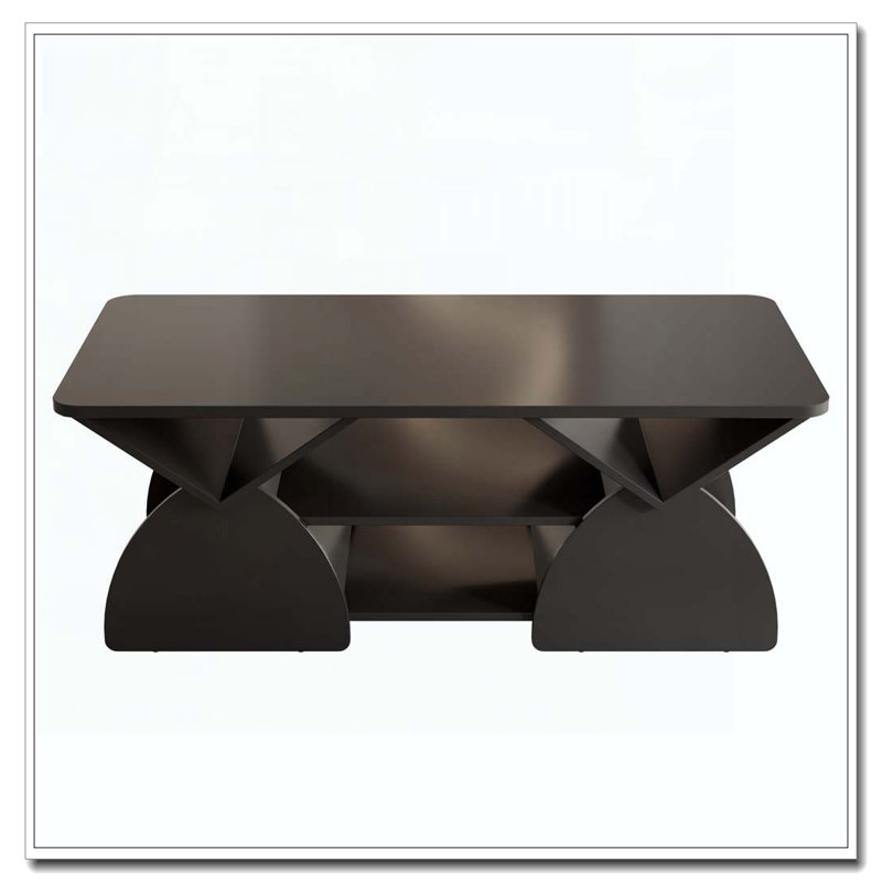 Table basse rectangulaire pour le salon, Noir
