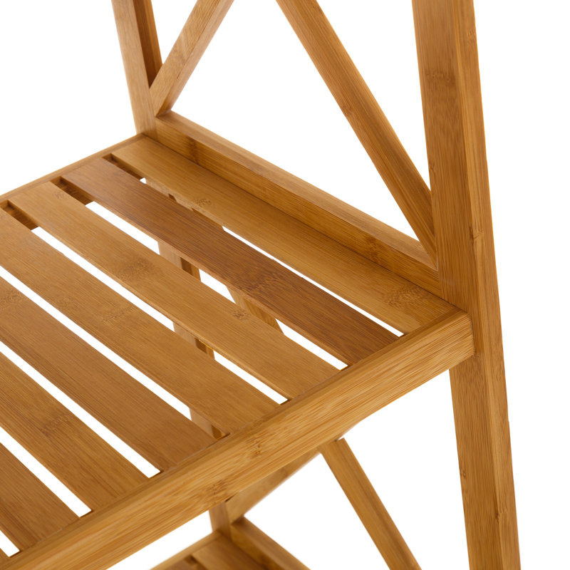 Deherrera 153cm H x 36.5cm W Bamboo / Rattan Etagere Bookcase