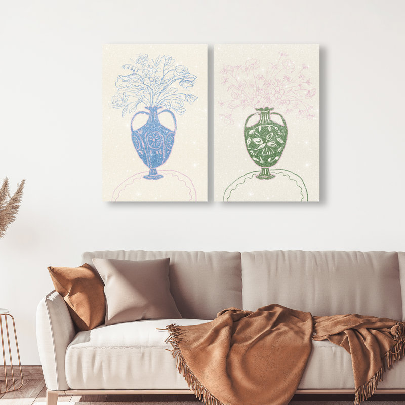 Flower Sutdio Set Set by Oliver Gal, 45" H x 30" W, Gallery Wrapped