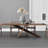 Brown Rectangular Solid Wood Dining Table-1430185728