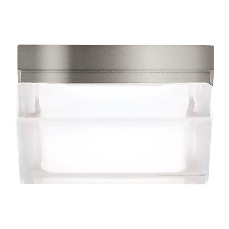 Boxie 1 - Light LED Flush Mount, 3000K, Satin Nickel