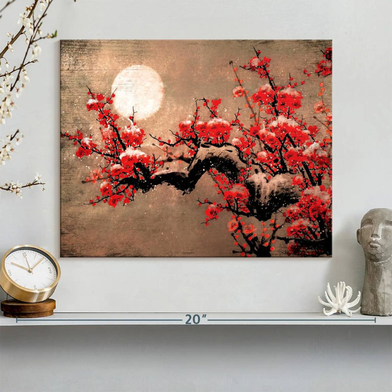 " Cherry Tree Blossom " Print, 12" H x 15" W x 1.25" D