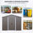 8Ft X 4Ft Outdoor Metal Storage Shed With Window And Metal Foundation-120488151-120488156