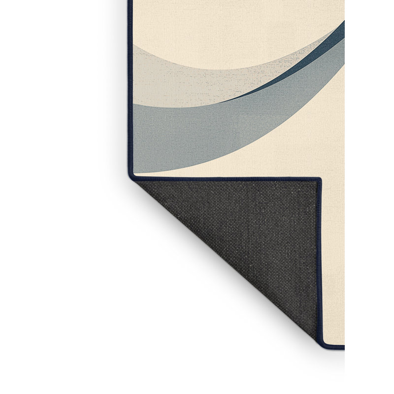 Tapis beige doux et moelleux à motif infini symbole infini, 7 x 9