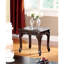 Table basse 3 pièces avec pieds en cabriole de style cerisier foncé de style traditionnel et table basse 1X