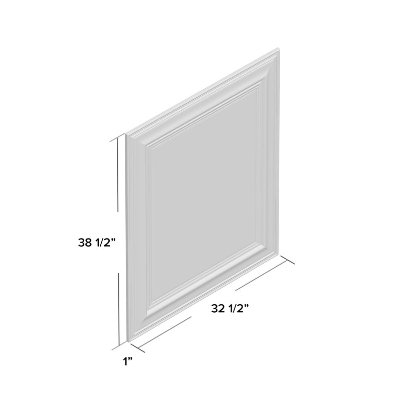 Mickey Wood Flat Wall Mirror, 38.5" H x 32.5" W
