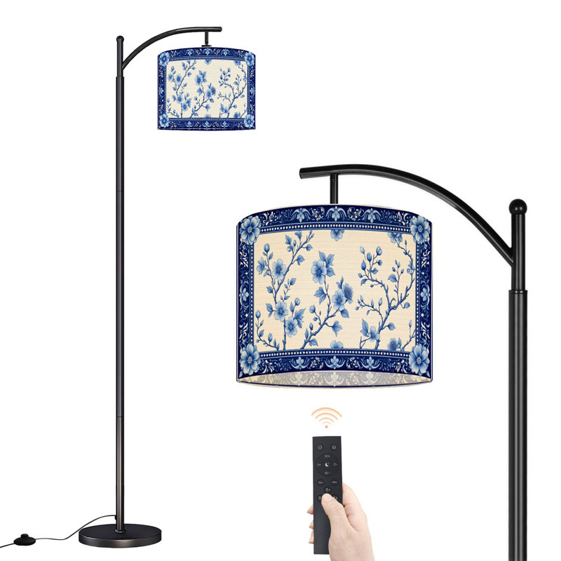 Lampe sur pied avec abat-jour réglable Boho