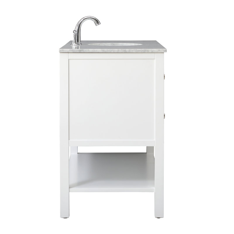 Ensemble de meuble-lavabo 48 po / Finition de la base: Blanc avec plateau Carrera