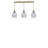 Elegant Metal Chandelier, White & Gold, Adjustable Height 31.5 in | Ø4.7 in Glass Cap, Base Plate 21.7 x 2.4 x 1.2 in | 3 x E27 Max 40W Sockets (Bulbs Not Included) | Modern Lighting for Home Décor, IP20 Rated-100720019-100720017-100720031