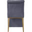Chaise d'appoint rembourrée en velours capitonné Desroches-561642382