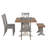 Berau 78" Solid Wood Oak Finish Top Dining Set With X-Back Chairs - 7-Piece, Antique White Base Table, Antique Gray Base Chairs And Bench-439599421-439599420-439599416