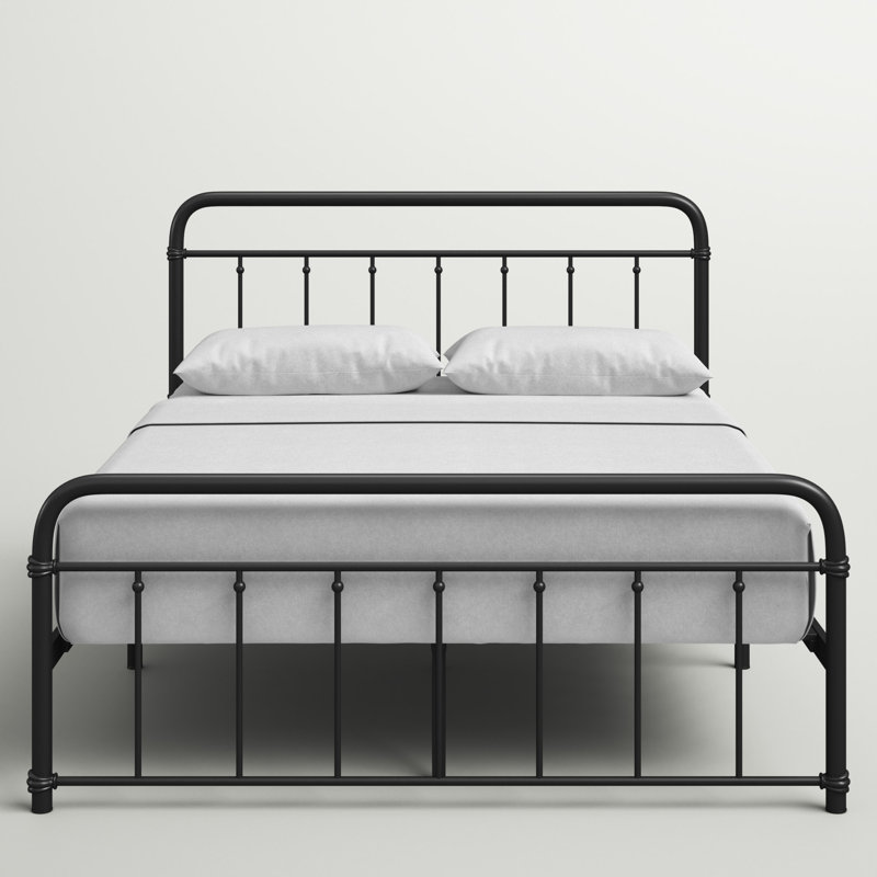 Aldiana Metal Slat Bed, Black, Full