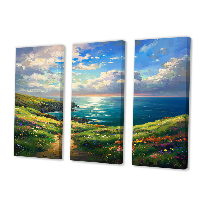 Ensemble de salon Amleto - River Mountain Wall Art, H 28 po x l 36 po x P 1 po, Toile tendue
