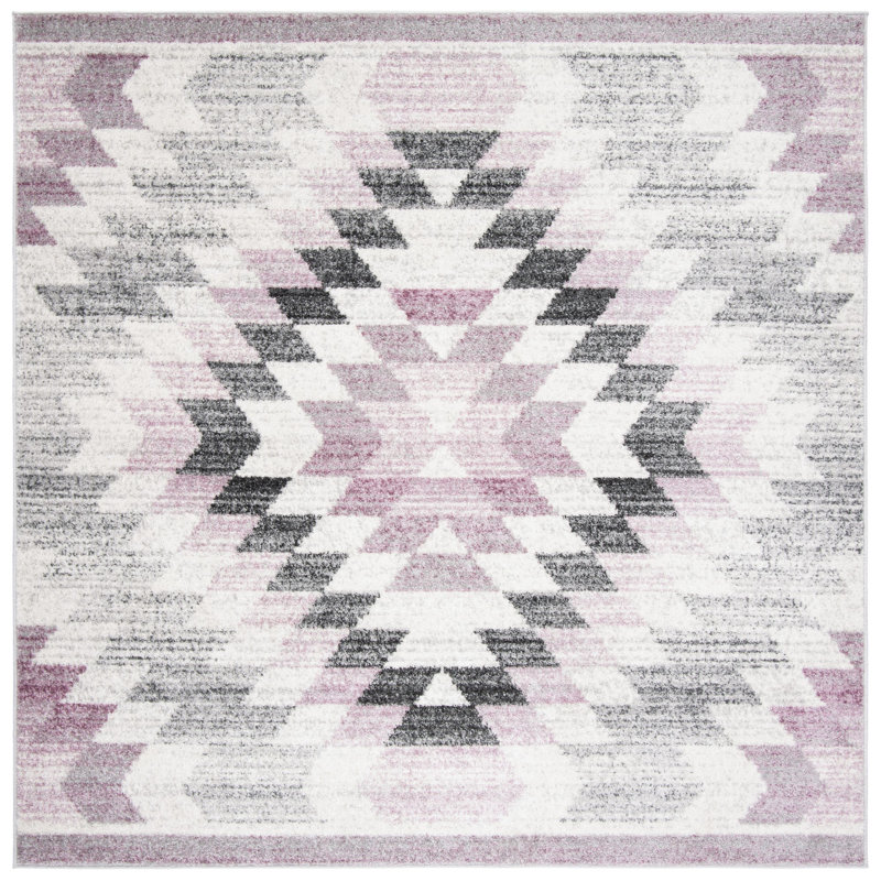 Tapis intérieur / extérieur Finney Southwestern, Carré 7 pi