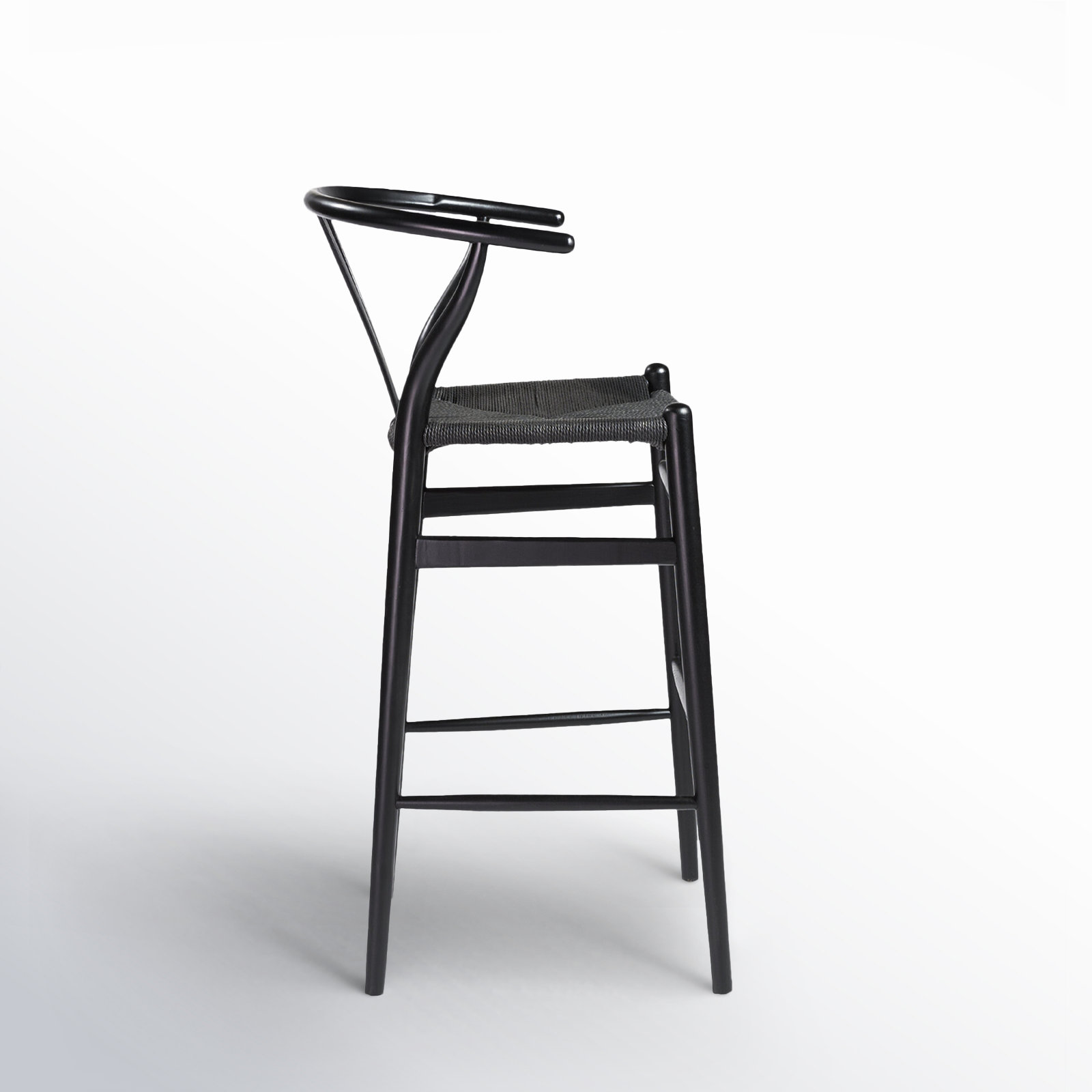 Fairbanks Solid Wood Bar/Counter Stool, Black, Black, Bar Stool (30.1" Seat Height)