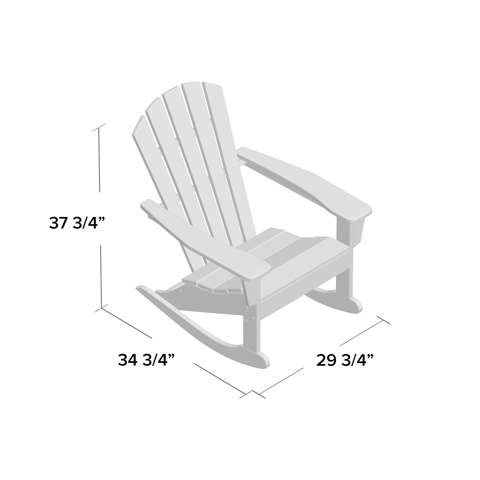 POLYWOOD® Palm Coast Rocking Adirondack Chair, Lime