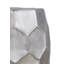 Table de bout moderne en aluminium ET101 de 21 po de hauteur, table d'appoint avec base à motif de losanges argenté brillant, même modèle Asg150108442-827010513