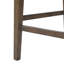 Tabouret de comptoir rembourré avec assise en bois d'hévéa et dossier en corde tissée de 26,57 po Ava