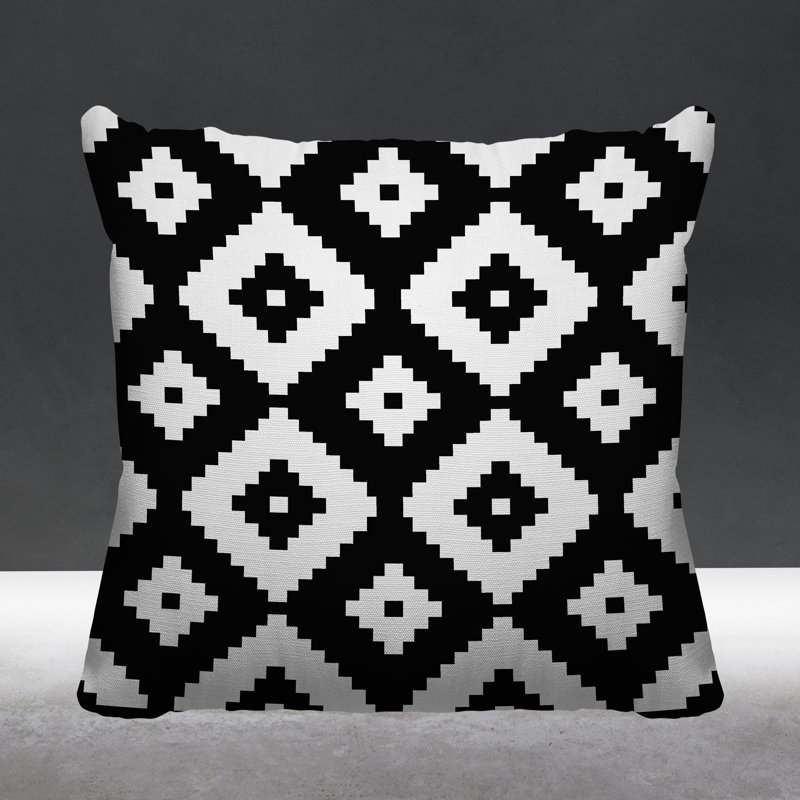 Coussin intérieur / extérieur Nosi, L 19 po x H 19 po, Noir