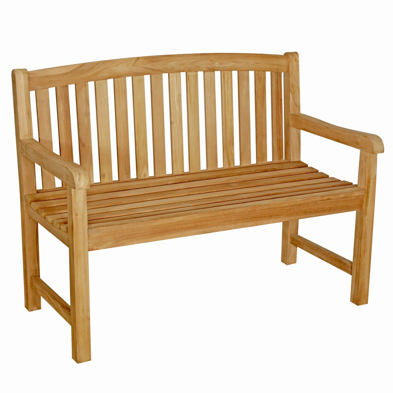 Banc de jardin et de terrasse en bois de teck Casanova, H 37 po x l 47 po x P 24 po