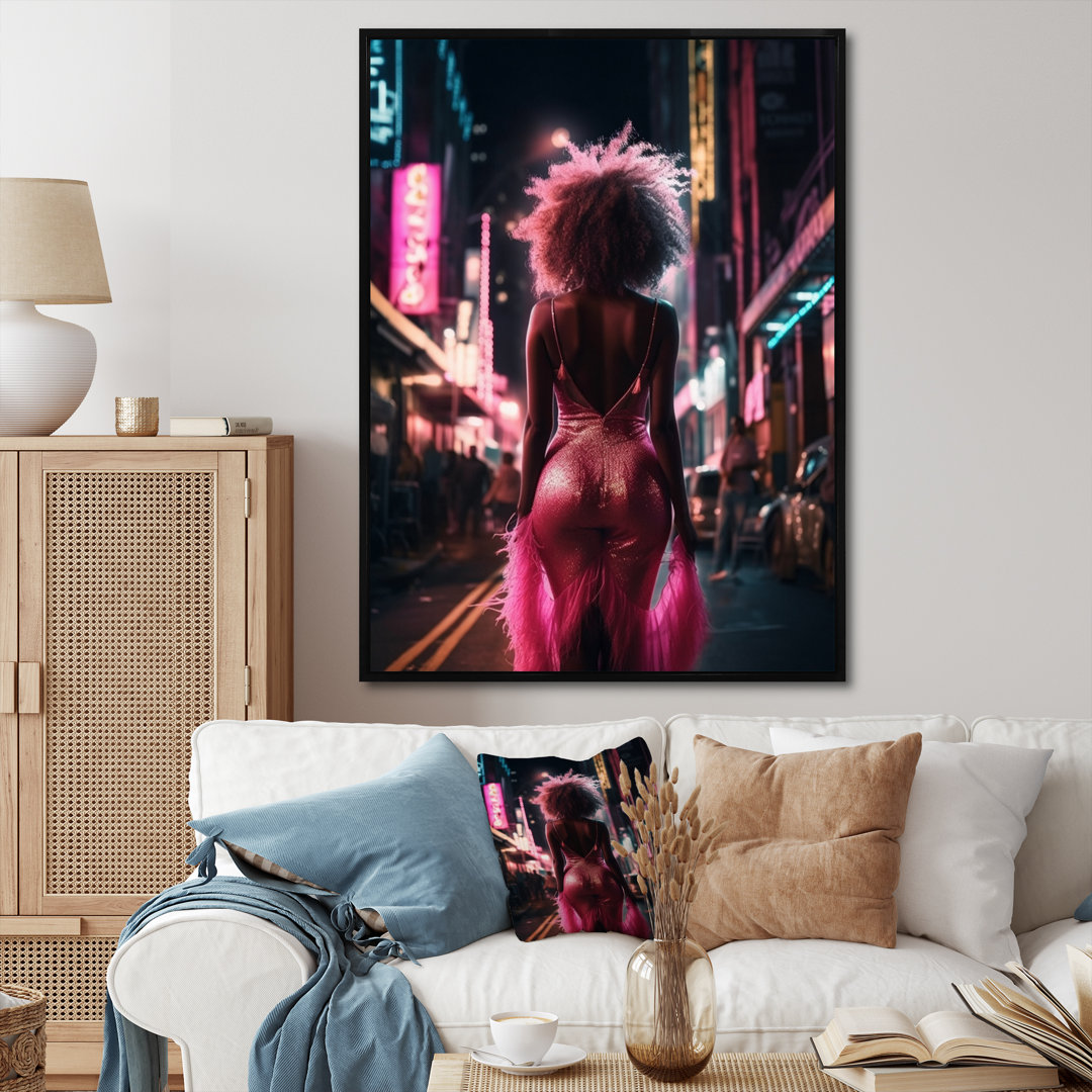 African American Chromatic Chic - Woman African American Canvas Print Wall Art Mercer41 