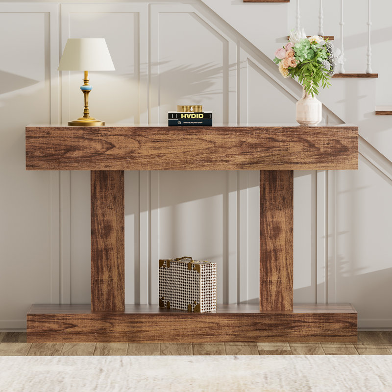 Millwood Pines 47.24'' Brown MDF Farmhouse Console Table