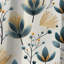 Collage scandinave jaune et blanc - panneaux de rideaux botaniques-95458789