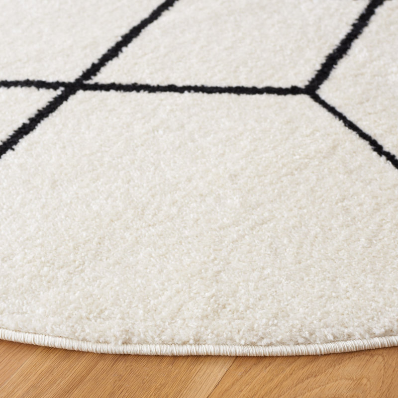 Kasturi Geometric Power Loomed Area Rug , Round 6'7"