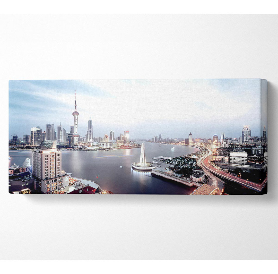 Skyline von Shanghai - Kunstdrucke auf Segeltuch