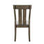 Chaises de salle à manger en chêne brun rustique (2 pièces) - siège en tissu gris, dossier rembourré, chêne, chaise en bois