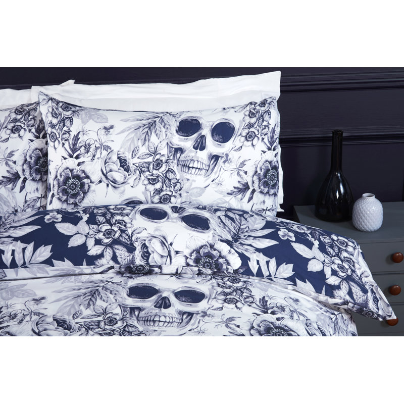 Polyester Floral Duvet Cover Set with Pillowcases Included, Double Duvet Cover Set + 2 Standard Pillowcases