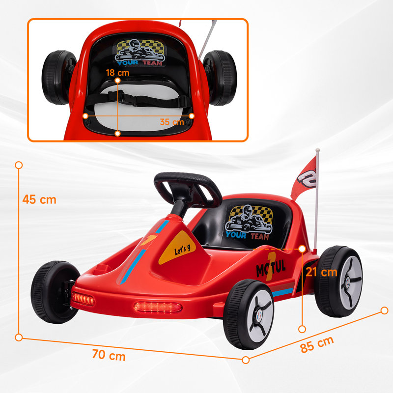 HOMCOM Battery Powered Ride On, Red