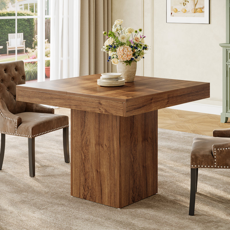 39" Square Dining Table for 4, Walnut