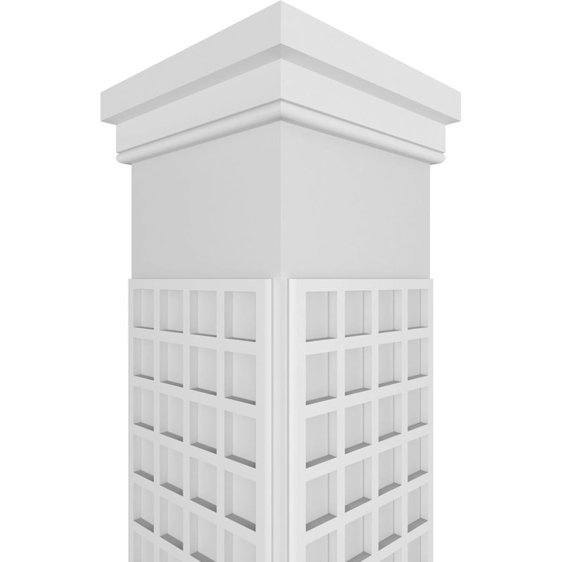 Colonne carrée Manchester Custerman, H 96 po x l 7,62 po x P 7,62 po