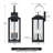24 in. 3-Light Outdoor Wall Lantern with Clear Glass-1006050326-883734667