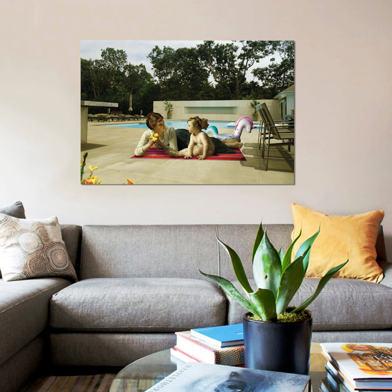 « pool », photographie sur toile, H 8 po x l 12 po x P 0,75 po, Toile tendue, Pas de tapis