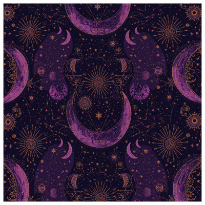 Purple Moon Celestial Art Comforter