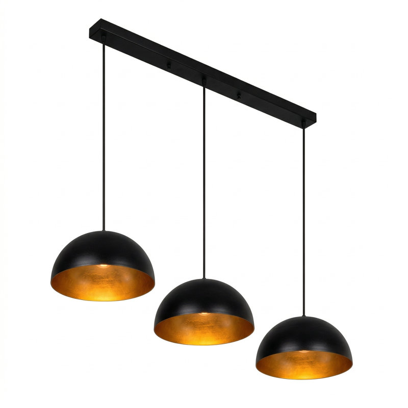 Luminaire suspendu linéaire à 3 lumières pour îlot de cuisine Elara