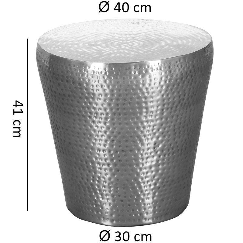Sleaford End Table, Silver