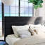 Lit plateforme Elison avec tête de lit tapissier en tissu et lattes en bois-816442014-918321885