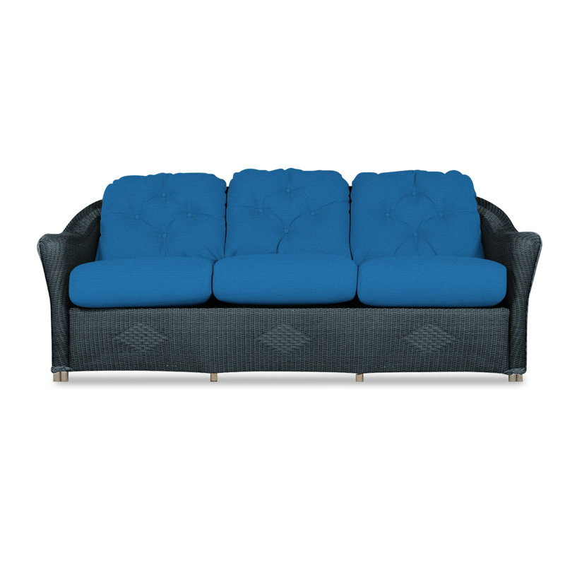 Reflections Outdoor 3 - Seat Patio Sofa, Hansen Dove, Denim Blue