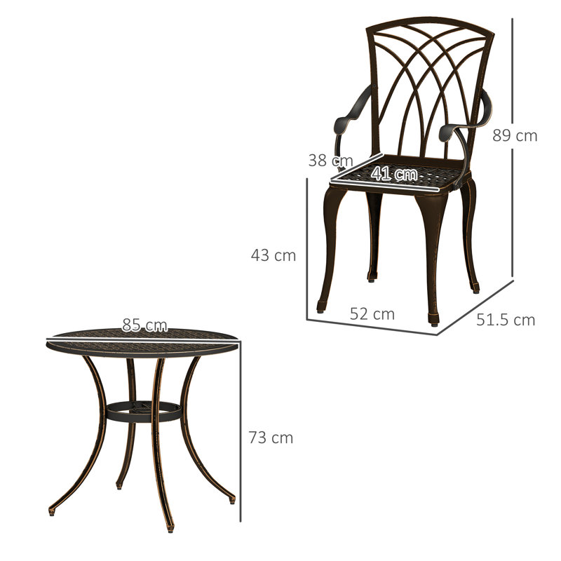 Patio Dining Set Table,, Black