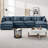 CloudHaven 130.7" U-Shaped Modular Sectional Sofa with 2 Movable Ottomans, 4-Seater Chenille Cloud Couch Set for Living Room, DIY Combination with High-Resiliency Memory Foam-1599235756