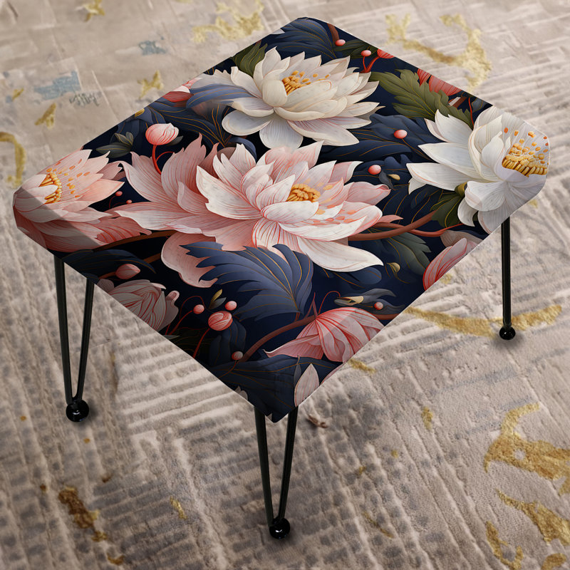 Serene Motif floral - Repose-pieds rectangulaire floral