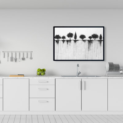 «Abstract Black Trees» sur toile