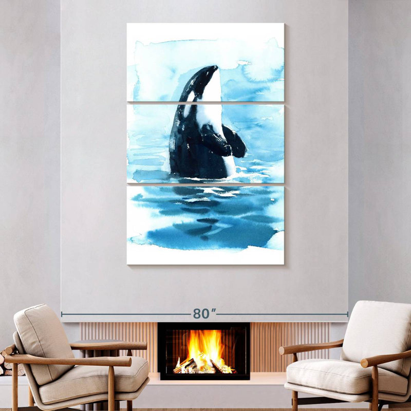 Brampt Ocean Surface Orca, 74" H x 48" W