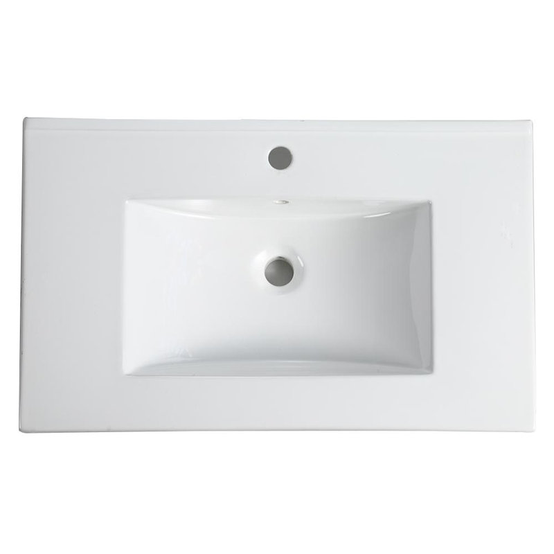 30" Contemporary Rectangular Ceramic Top Sink Basin