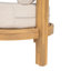 Chaise longue de patio en bois d'acacia avec coussins moelleux Lagarde