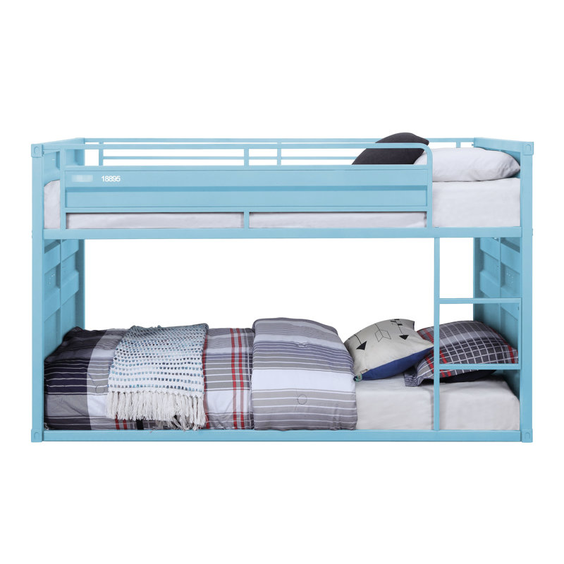 Lit superposé en métal avec système de lattes et finition recommandée pour l'épaisseur du matelas supérieur pour la chambre à coucher
